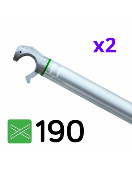 Andamio plegable de aluminio 75x190 - 6,50 m Altura de trabajo con estabilizadores y rodapiés