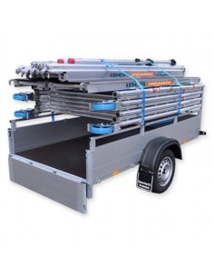 Aluguer de reboque ANSSEMS GT750 e torre móvel 135x250 8,20 m de altura de trabalho