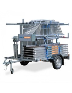 Aluguer de reboque e torre móvel 135x250 10,20 m de altura de trabalho