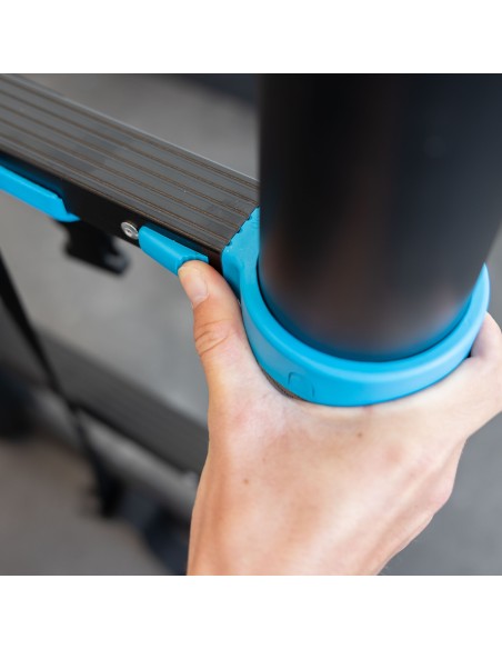 Escada Telescópica Preta e Azul de 3,8 m – 13 Degraus | IBERANDAMIOS