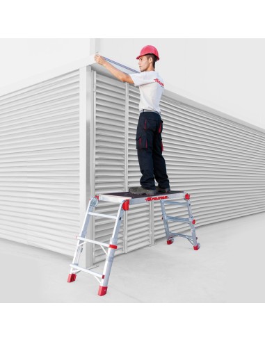 Escalera profesional plegable y regulable PLS5 de 5 peldaños - FARAONE