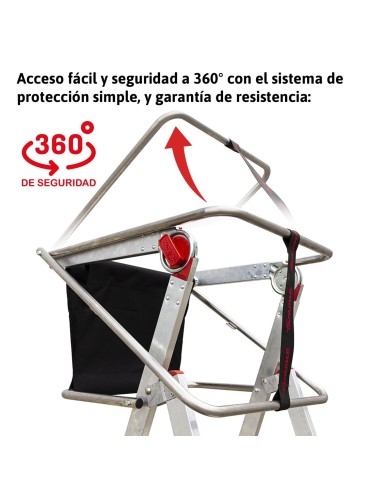 Escalera profesional plegable y regulable PLS5 de 5 peldaños - FARAONE