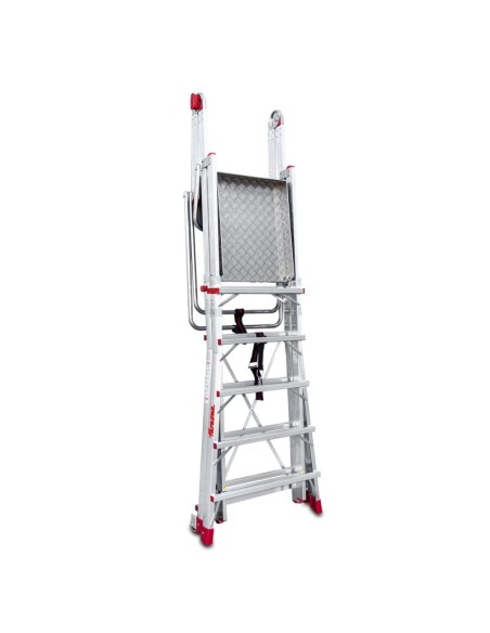 Escalera profesional plegable y regulable PLS5 de 5 peldaños - FARAONE