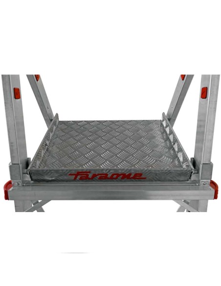 Escalera plegable PL-C3 de aluminio y altura regulable - Faraone