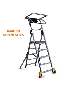 Escalera plegable PL-C3 de aluminio y altura regulable - Faraone