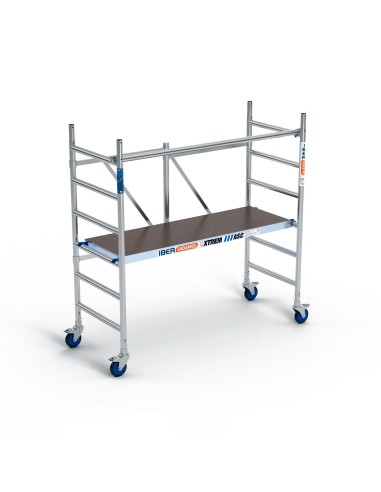 Andaime dobrável em alumínio 75x190 3m altura de trabalho sem alçapão e barra - XTREM