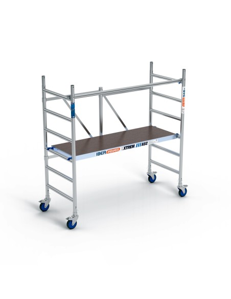 Andaime dobrável em alumínio 75x190 3m altura de trabalho sem alçapão e barra - XTREM
