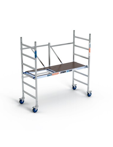 Andaime dobrável em alumínio 75x190 3m altura de trabalho com alçapão - XTREM