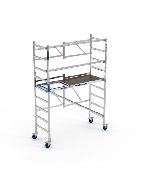 Andaime dobrável em alumínio 75x190 3,65m altura de trabalho com barras - XTREM