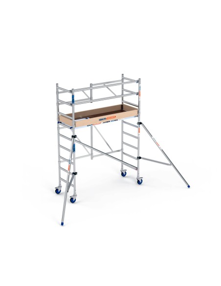 Andamio Plegable de aluminio 75x190 3,65m con barras, rodapié y estabilizadores - XTREM