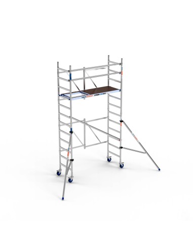 Andamio Plegable de aluminio 75x190 4,70m altura trabajo con estabilizadores - XTREM