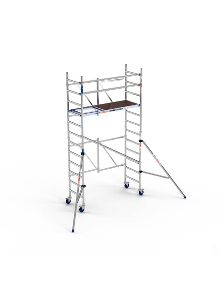 Andamio Plegable de aluminio 75x190 4,70m altura trabajo con estabilizadores - XTREM