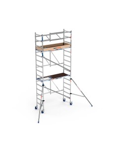 Andamio Plegable de aluminio 75x190 5,70m altura trabajo con estabilizadores y rodapié - XTREM