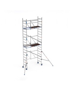 Andamio Plegable de aluminio 75x190 6,50m altura trabajo con estabilizadores - XTREM