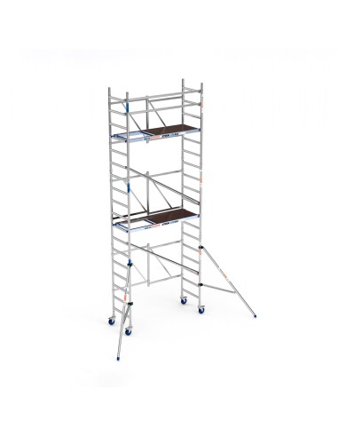 Andamio Plegable de aluminio 75x190 6,50m altura trabajo con estabilizadores - XTREM