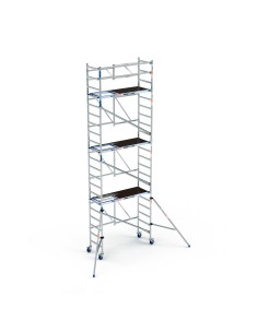 Andamio Plegable de aluminio 75x190 7,50m altura trabajo con estabilizadores - XTREM