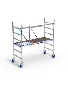 Andamio Plegable de aluminio 75x190 3m altura trabajo con trampilla y barra - XTREM