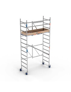 Andaime dobrável em alumínio 75x190 4,70m altura de trabalho com rodapés - XTREM