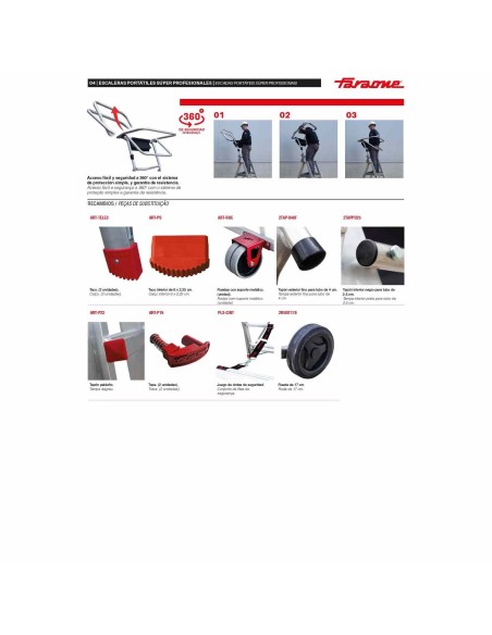 Escalera de aluminio plegable PLS-C5 - Faraone