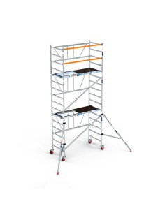 Andamio plegable de aluminio 90x190 - 5,70 m Altura de trabajo y estabilizadores