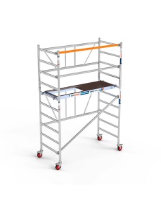 Andamio plegable de aluminio 90x190 - 3,85 m Altura de trabajo con trampilla