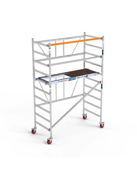 Andamio plegable de aluminio 90x190 - 3,85 m Altura de trabajo con trampilla