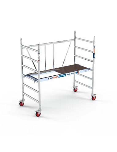 Andamio plegable de aluminio 90x190 - 3 m Altura de trabajo con trampilla