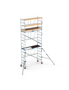 Andamio plegable de aluminio 75x190 - 5,70 m Altura de trabajo con estabilizadores y rodapiés