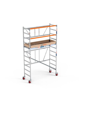 Andamio plegable de aluminio 75x190 - 4,20 m Altura de trabajo con rodapié