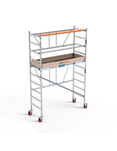 Andamio plegable de aluminio 75x190 - 3,85 m Altura de trabajo con rodapié