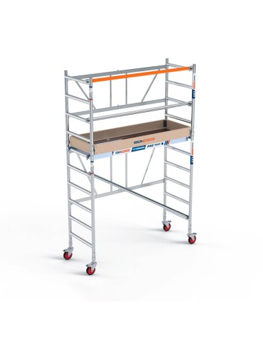 Andamio plegable de aluminio 75x190 - 3,85 m Altura de trabajo con rodapié