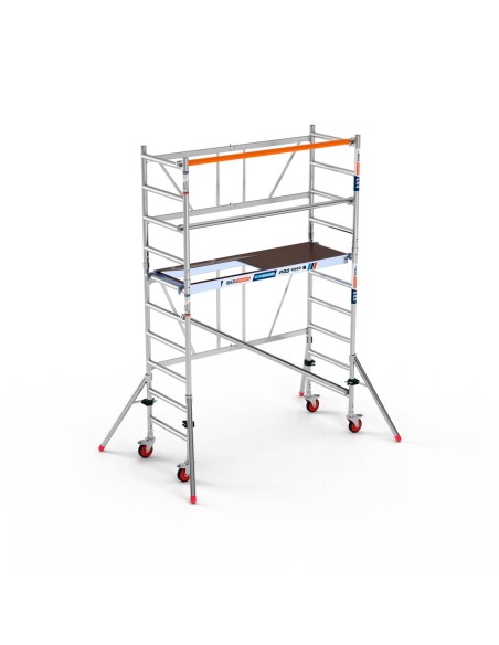 Andamio plegable de aluminio 75x190 - 3,85 m Altura de trabajo con estabilizadores MINISTAB