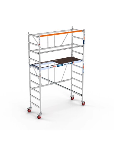 Andamio plegable de aluminio 75x190 - 3,85 m Altura de trabajo con barras extra