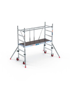 Andaime dobrável em alumínio 75x190 - 3 m Altura de trabalho sem escotilha e estabilizadores MINISTAB