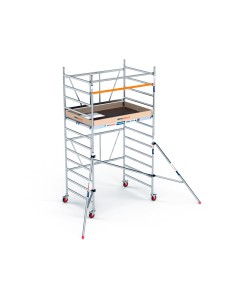 Andamio plegable de aluminio 135x190 - 4,70 m Altura de trabajo CT, ST, estabilizadores y rodapié