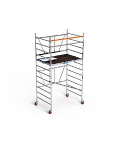 Andamio plegable de aluminio 135x190 - 4,70 m Altura de trabajo con y sin trampilla y barras