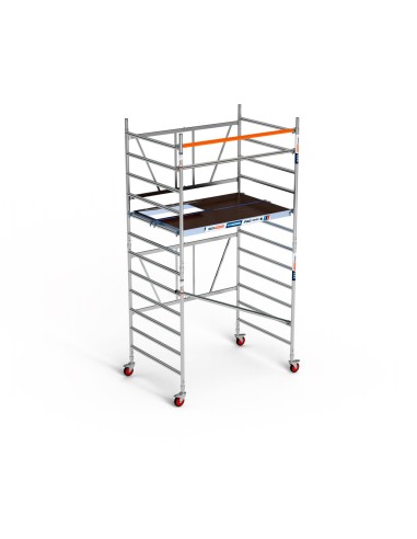 Andamio plegable de aluminio 135x190 - 4,70 m Altura de trabajo con y sin trampilla y barras