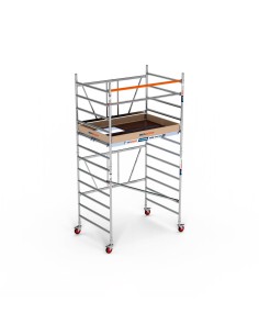 Andamio plegable de aluminio 135x190 - 4,70 m Altura de trabajo con rodapiés