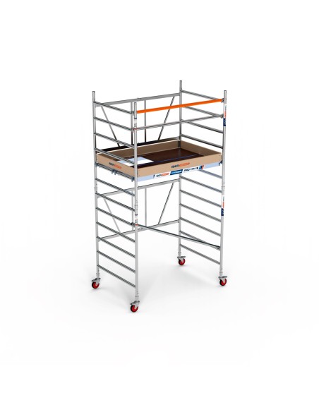 Andamio plegable de aluminio 135x190 - 4,70 m Altura de trabajo con rodapiés