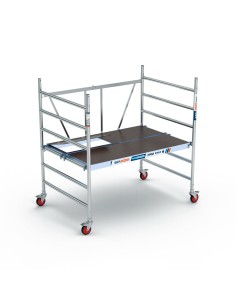 Andamio plegable de aluminio 135x190 - 3 m Altura de trabajo con y sin trampilla