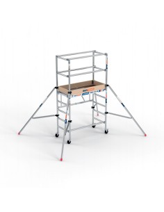 Andaime rebatível 75x150 3,5m com portinhola + 4 estabilizadores – COMPACT M. 1+2