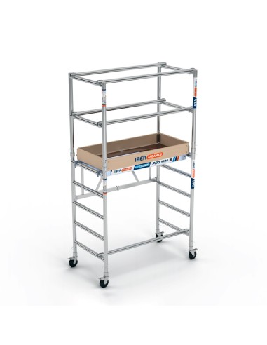 Andaime rebatível 75x150 3,5m de altura de trabalho com portinhola –  COMPACT Módulo 2