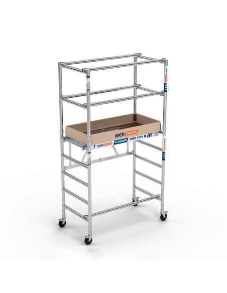 Andaime rebatível 75x150 3,5m de altura de trabalho com portinhola –  COMPACT Módulo 2