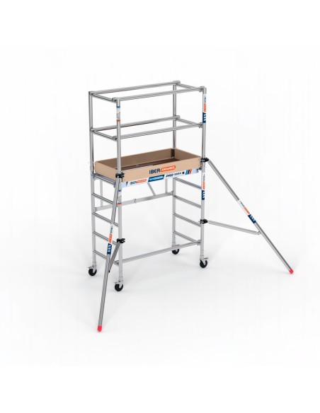 Andaime rebatível 75x150 3,5m de alt. trabalho com portinhola e estabilizadores – COMPACT M. 1+2