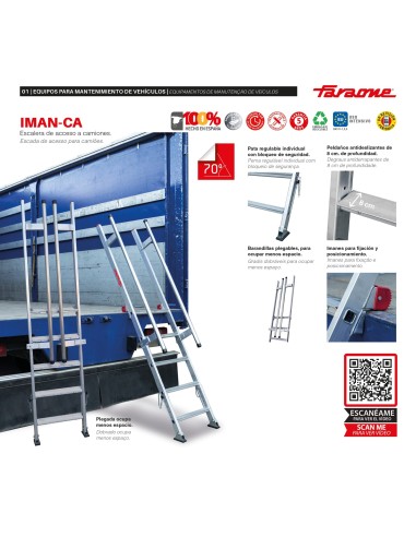 Escada de 3 degraus IMAN-CA para camiões e reboques