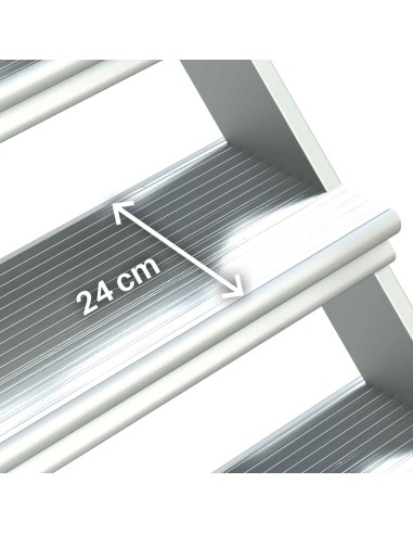 Escalera de aluminio para tráiler y camiones. Uso profesional