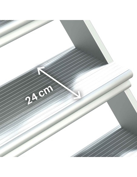 Escalera de aluminio para tráiler y camiones. Uso profesional