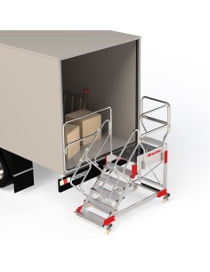 Escalera de aluminio para tráiler y camiones. Uso profesional