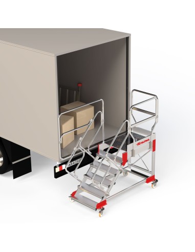 Escalera de aluminio para tráiler y camiones. Uso profesional