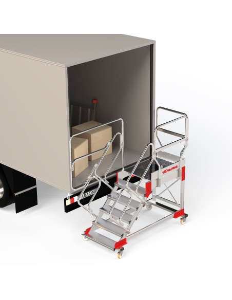 Escalera de aluminio para tráiler y camiones. Uso profesional